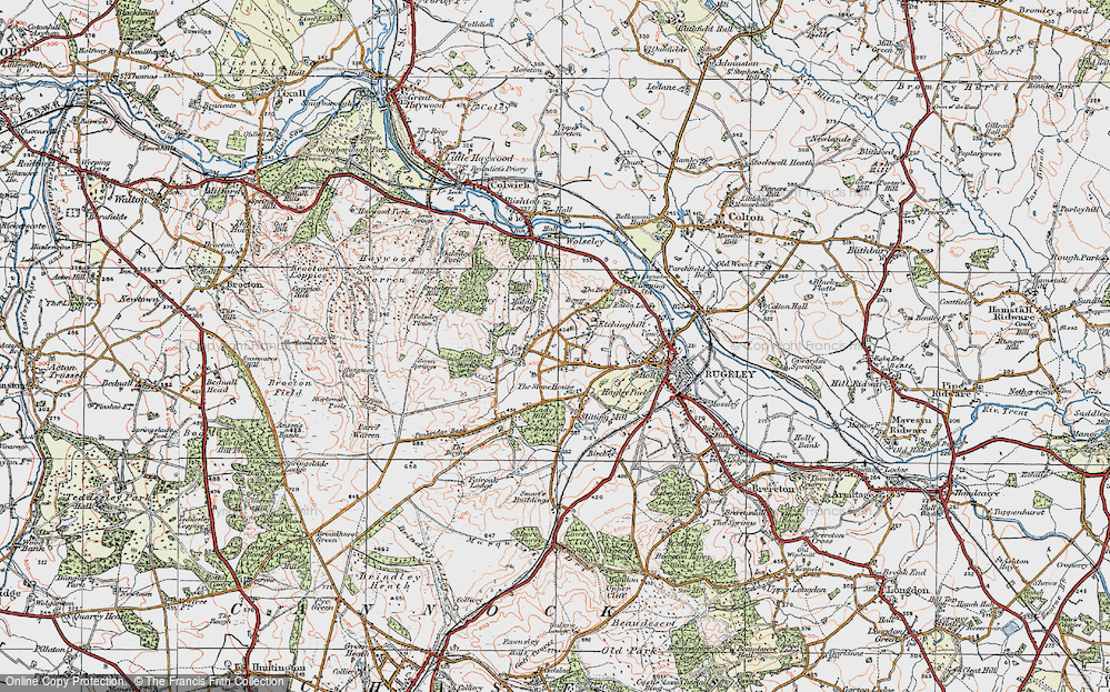 Old Map of Etchinghill, 1921 in 1921