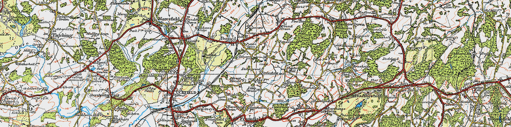 Old map of Etchingwood in 1920