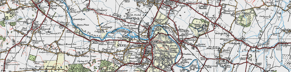 Old map of Eton in 1920