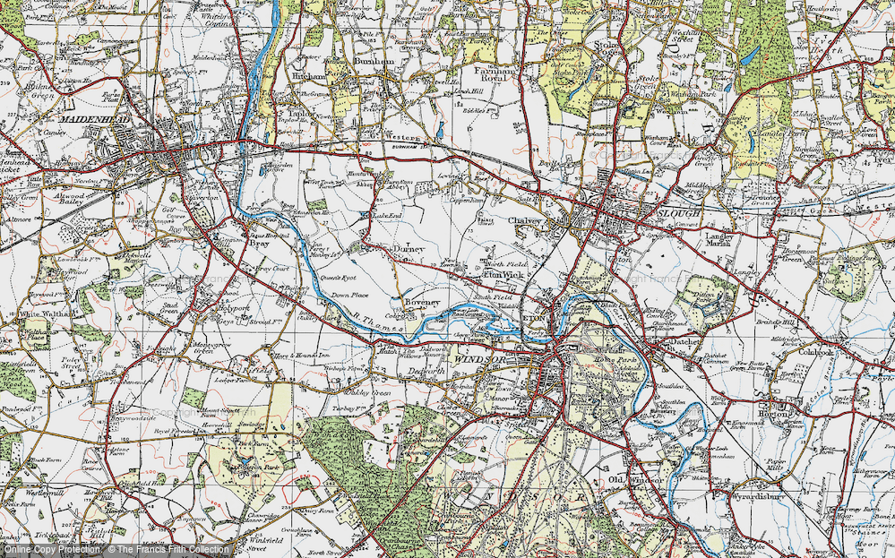 Old Map of Eton Wick, 1920 in 1920