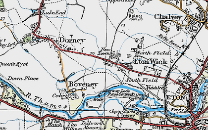 Old map of Eton Wick in 1920