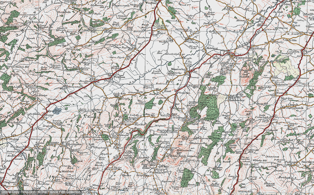 Old Map of Etsell, 1921 in 1921