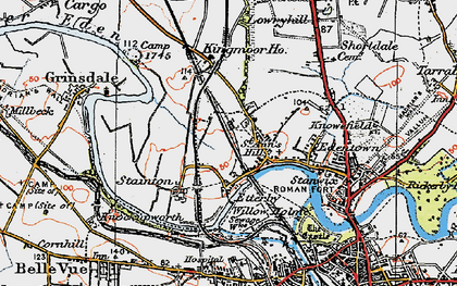Old map of Etterby in 1925
