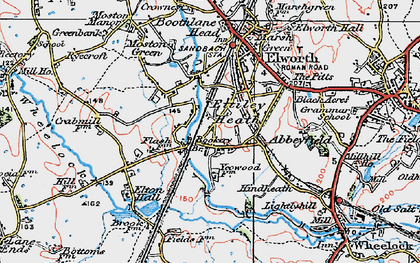Old map of Ettiley Heath in 1923