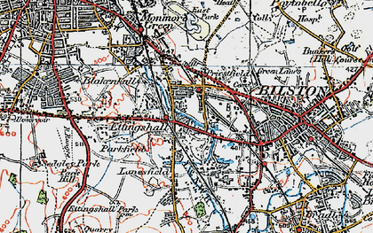 Old map of Ettingshall in 1921