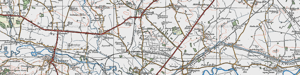 Old map of Blakeley Lodge in 1921