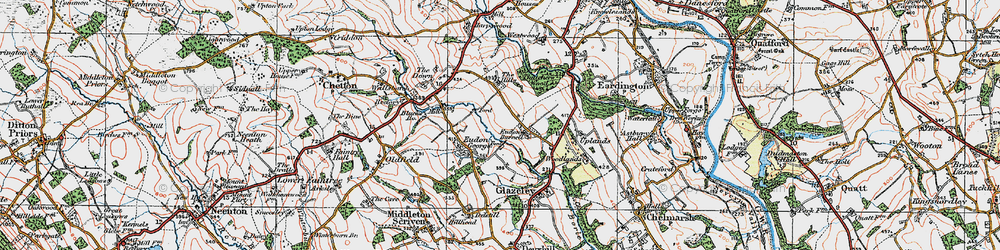Old map of Eudon Burnell in 1921
