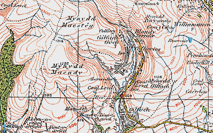 Old map of Evanstown in 1922