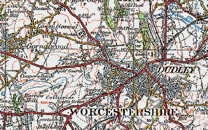 Old map of Wren's Nest Hill in 1921