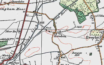 Old map of Evedon in 1922