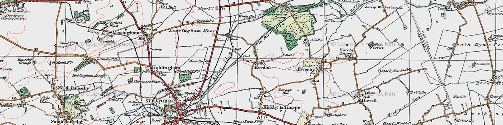 Old map of Evedon in 1922