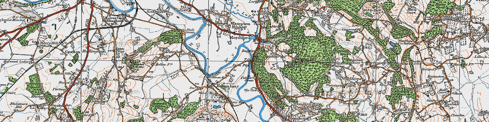 Old map of Bagpiper's Tump in 1920
