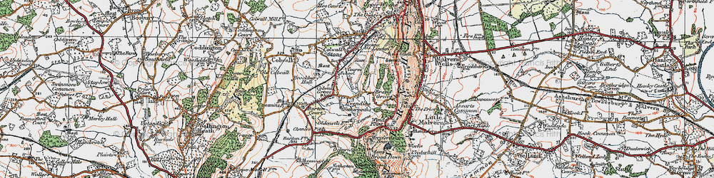 Old map of Evendine in 1920