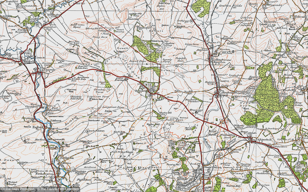 Old Map of Everleigh, 1919 in 1919