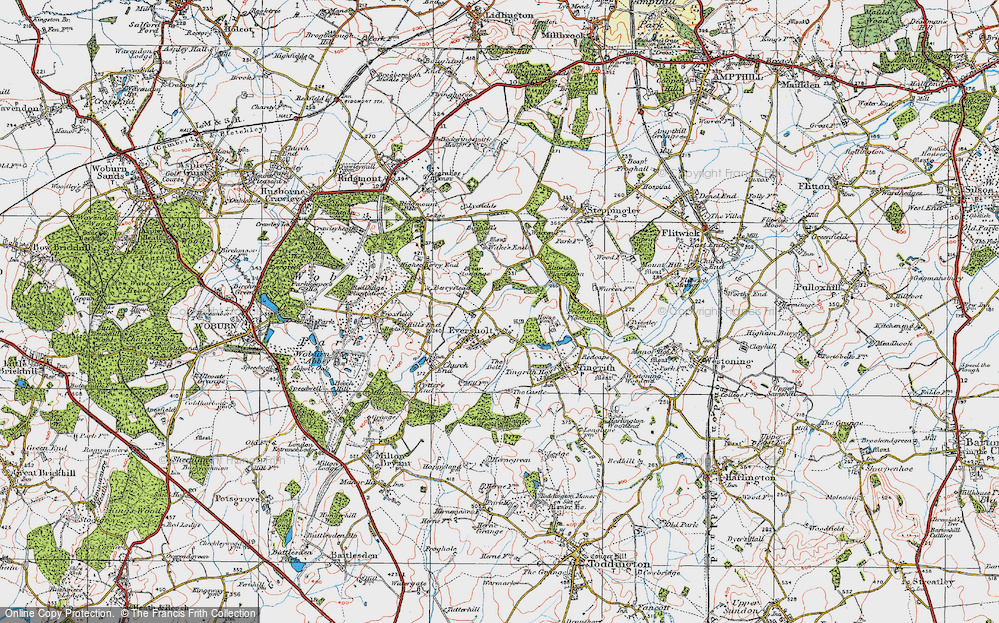 Old Map of Eversholt, 1919 in 1919