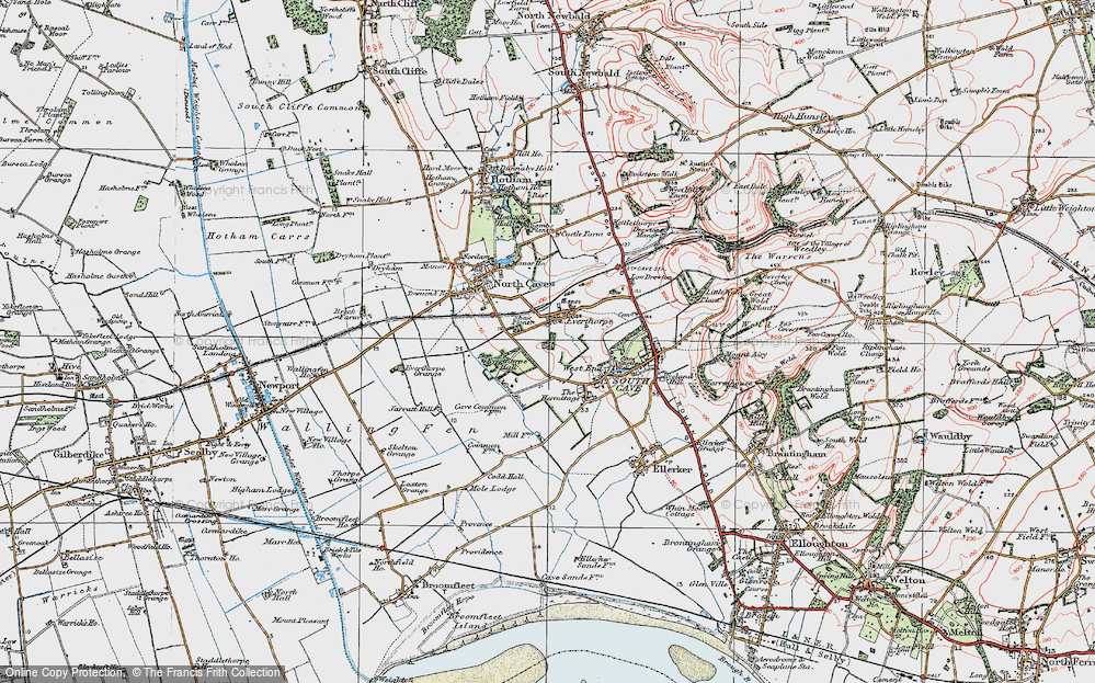 Old Map of Everthorpe, 1924 in 1924