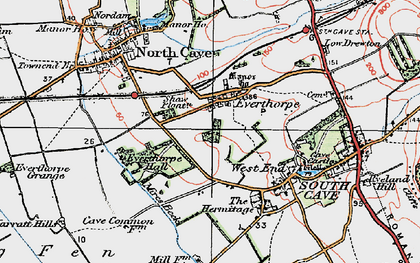 Old map of Everthorpe in 1924