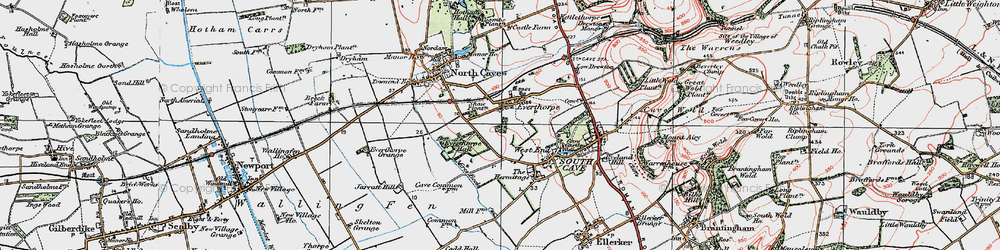 Old map of Everthorpe in 1924