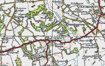 Old map of Everton in 1919