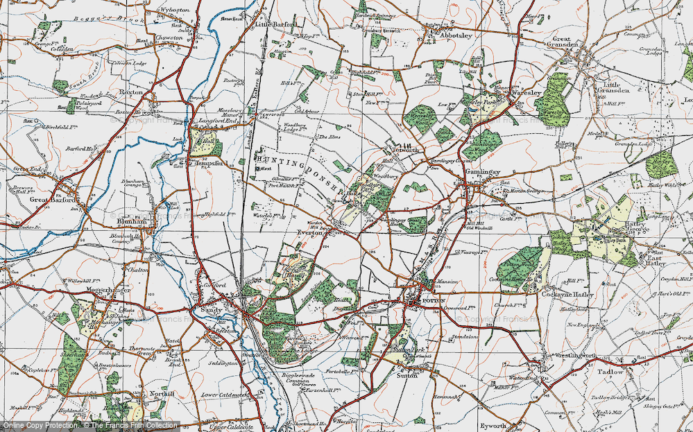 Old Map of Everton, 1919 in 1919