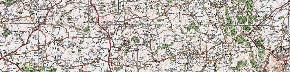Old map of Ashen Coppice in 1920