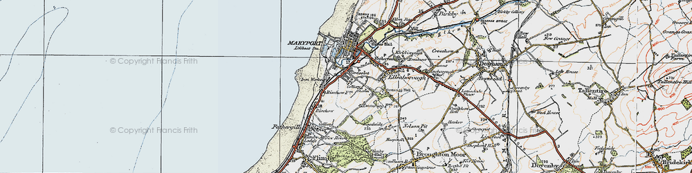 Old map of Ewanrigg in 1925