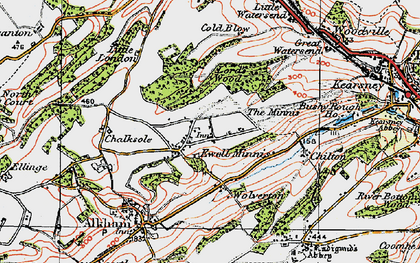 Old map of Ewell Minnis in 1920