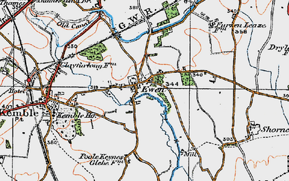 Old map of Ewen in 1919