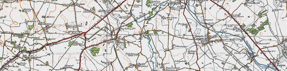 Old map of Ewen in 1919