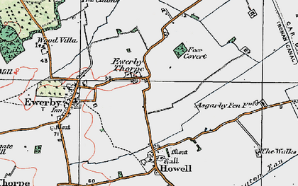 Old map of Westmorelands in 1922