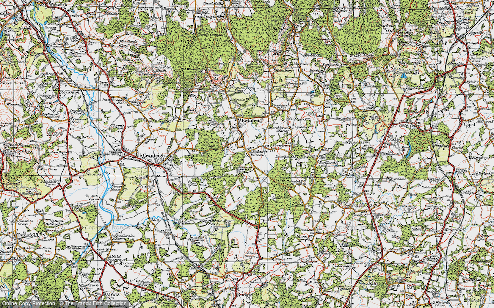 Old Map of Ewhurst Green, 1920 in 1920