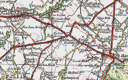 Old map of Ewloe in 1924
