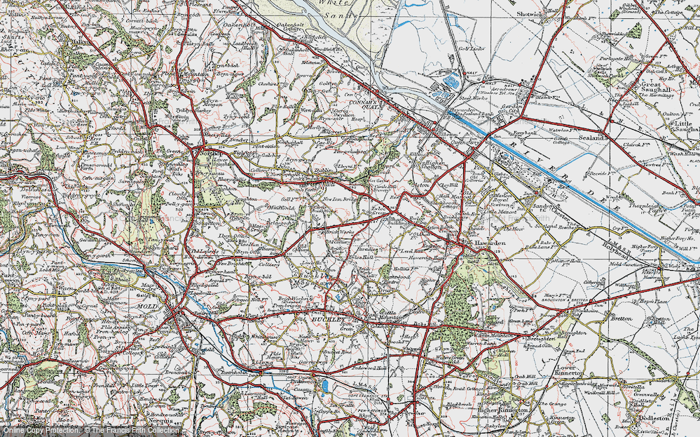 Old Map of Ewloe Green, 1924 in 1924