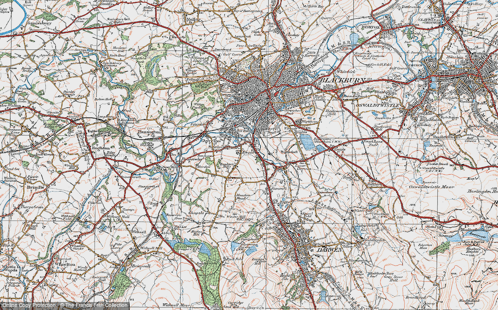 Old Map of Ewood, 1924 in 1924