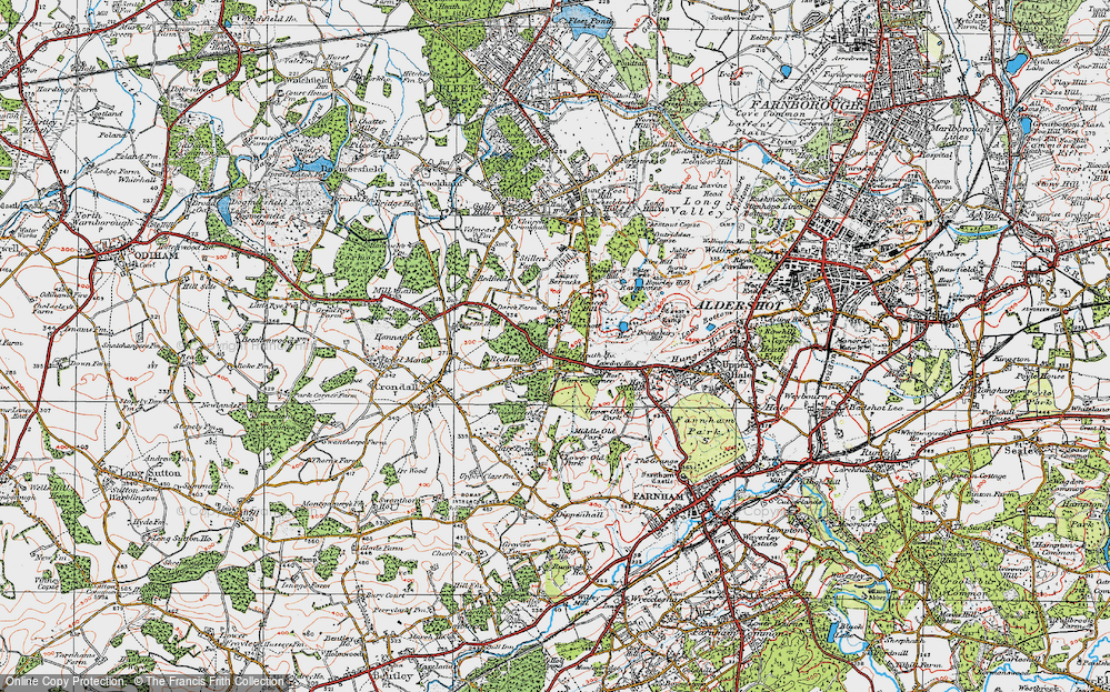 Old Map of Ewshot, 1919 in 1919