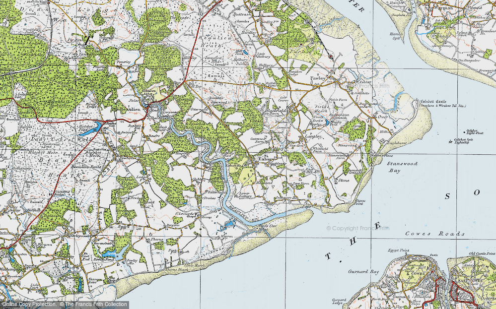 Old Map of Exbury, 1919 in 1919