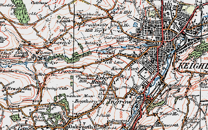 Old map of Exley Head in 1925
