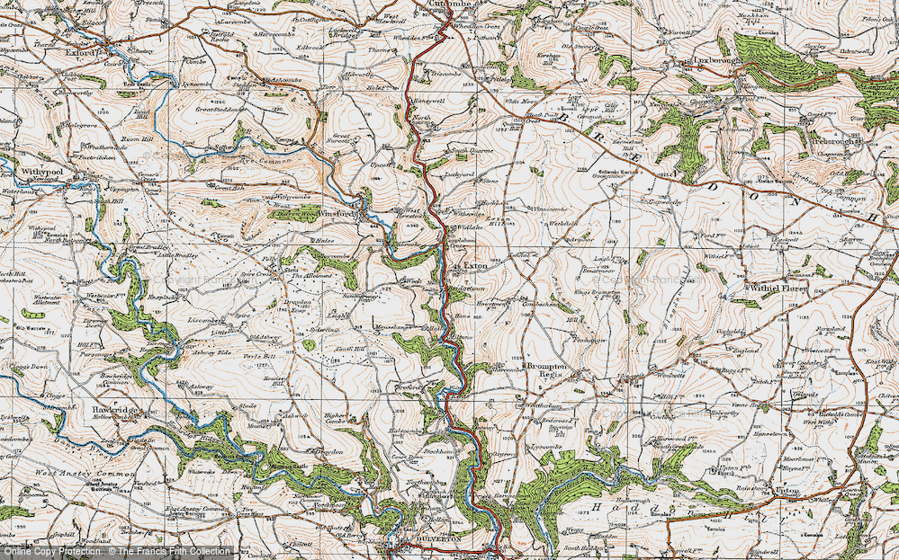 Old Map of Exton, 1919 in 1919