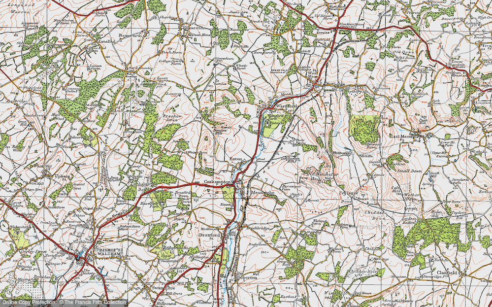 Old Map of Exton, 1919 in 1919