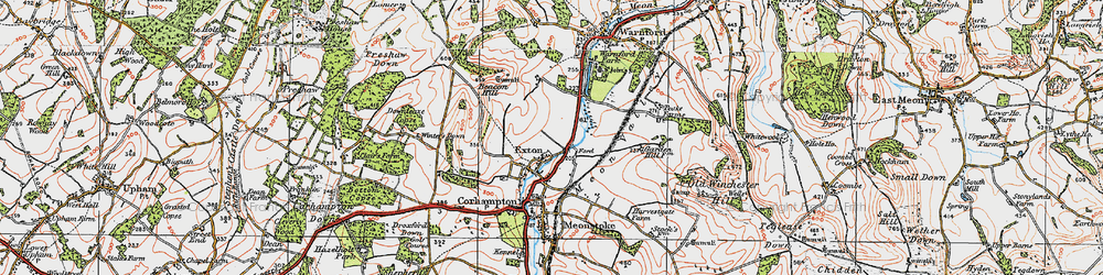 Old map of Winters Down in 1919