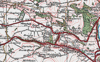 Old map of Eyam in 1923