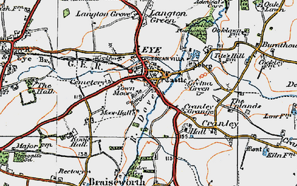Old map of Eye in 1921