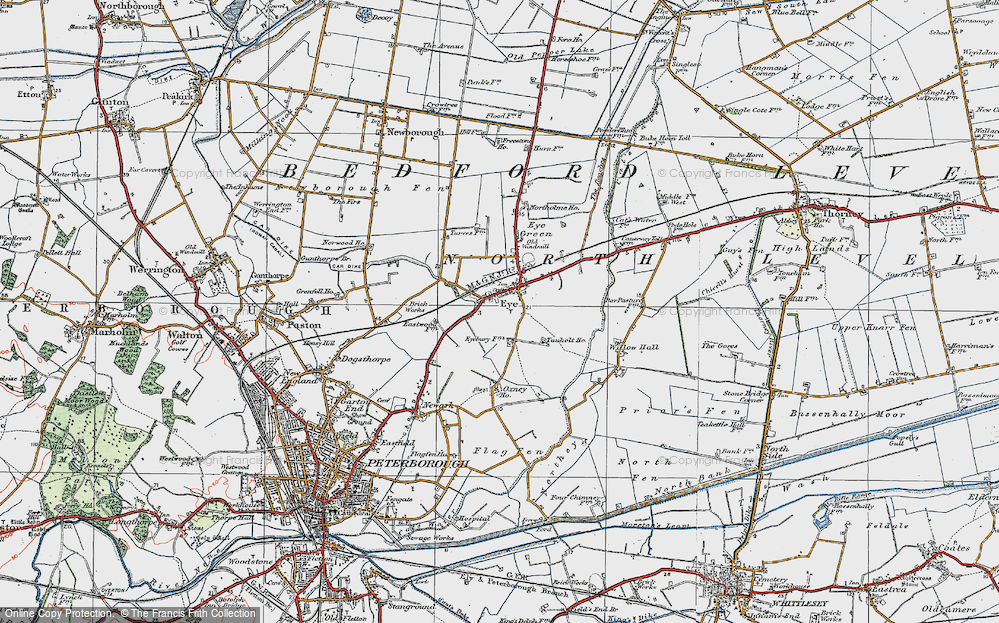 Old Map of Eye, 1922 in 1922