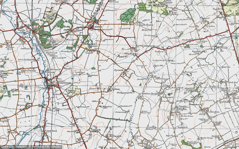 Old Map of Eyeworth, 1919 in 1919