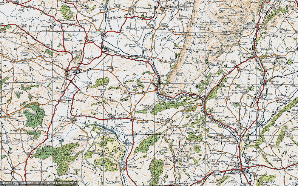Old Map of Eyton, 1920 in 1920
