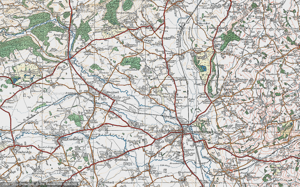 Old Map of Eyton, 1920 in 1920