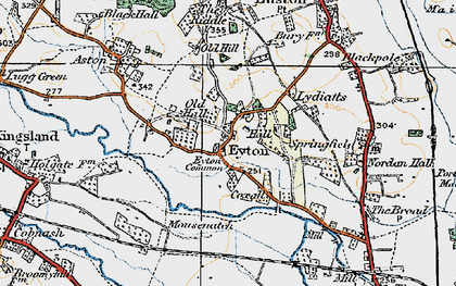 Old map of Eyton in 1920