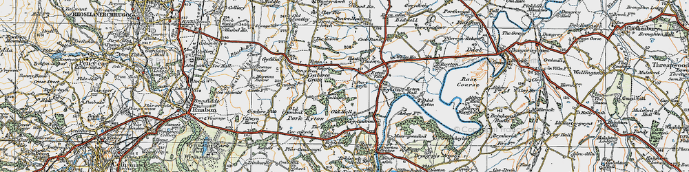 Old map of Eyton in 1921
