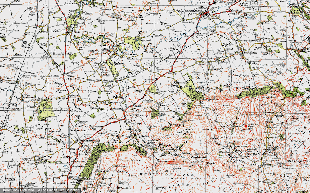 Old Map of Faceby, 1925 in 1925