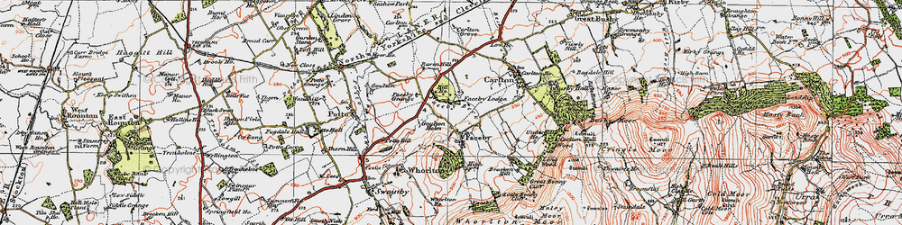 Old map of Faceby in 1925